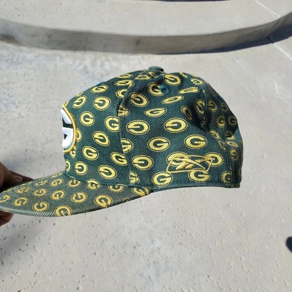Green Bay Packers Cap Official NFL 7-5/8 Hat Cap Green Yellow Reebok Embroidered